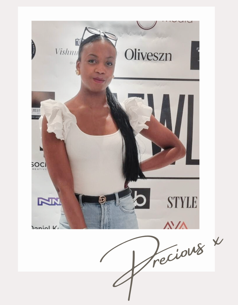 Designer posing at African Fashion Week London